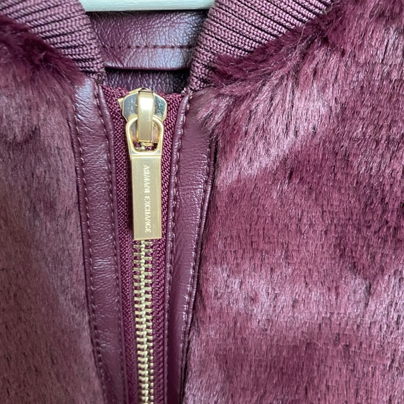 Armani Exchange Faux Fur Bomber Jacket - Picture 5 of 6